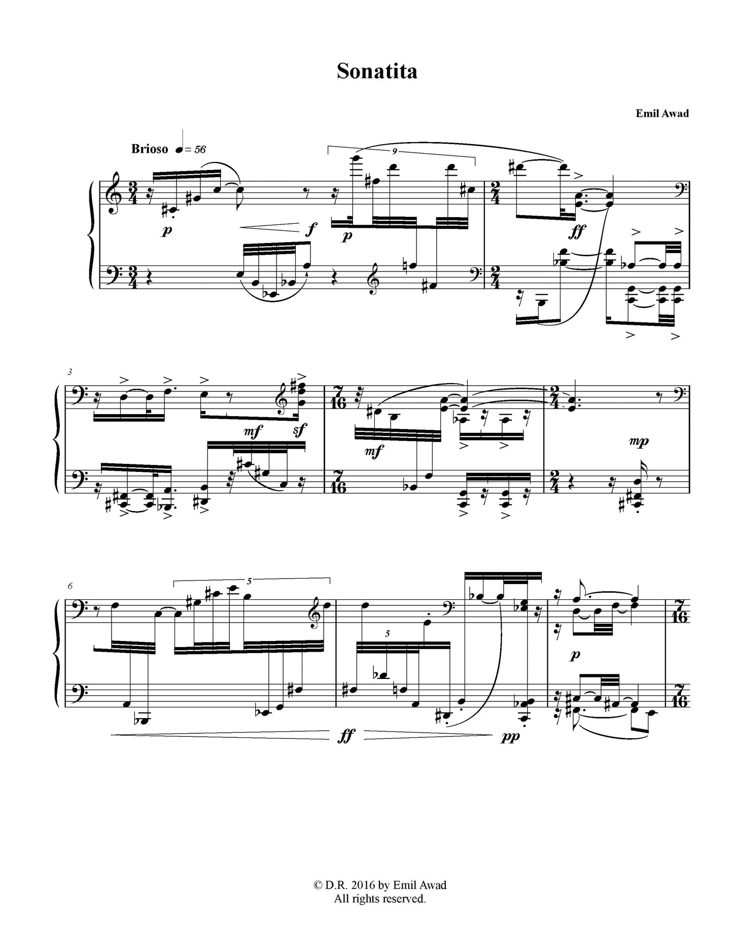 Sonatita for Piano