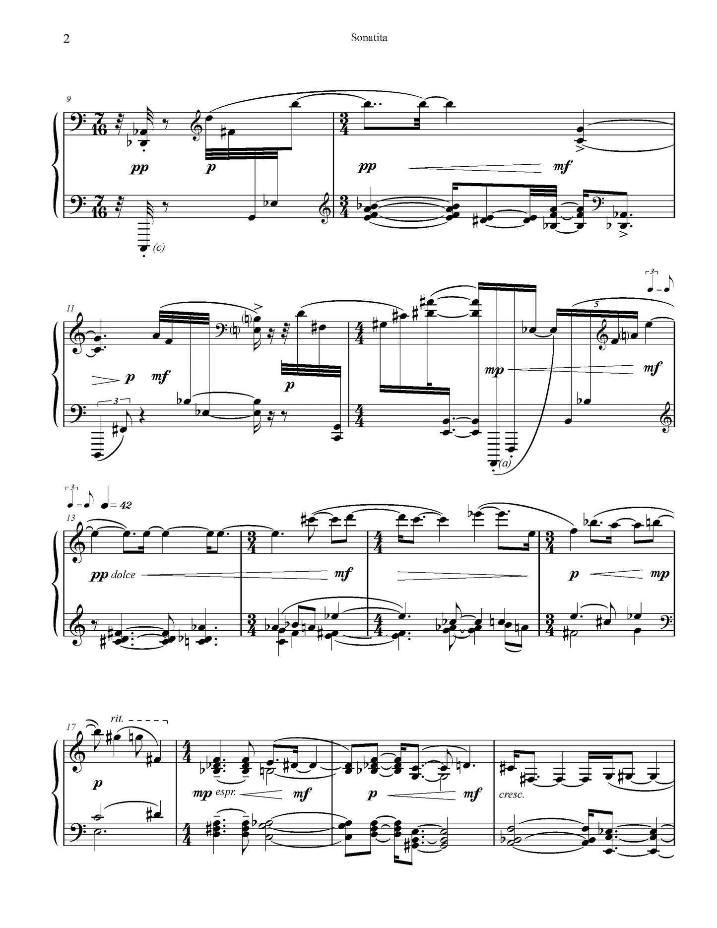 Sonatita for Piano