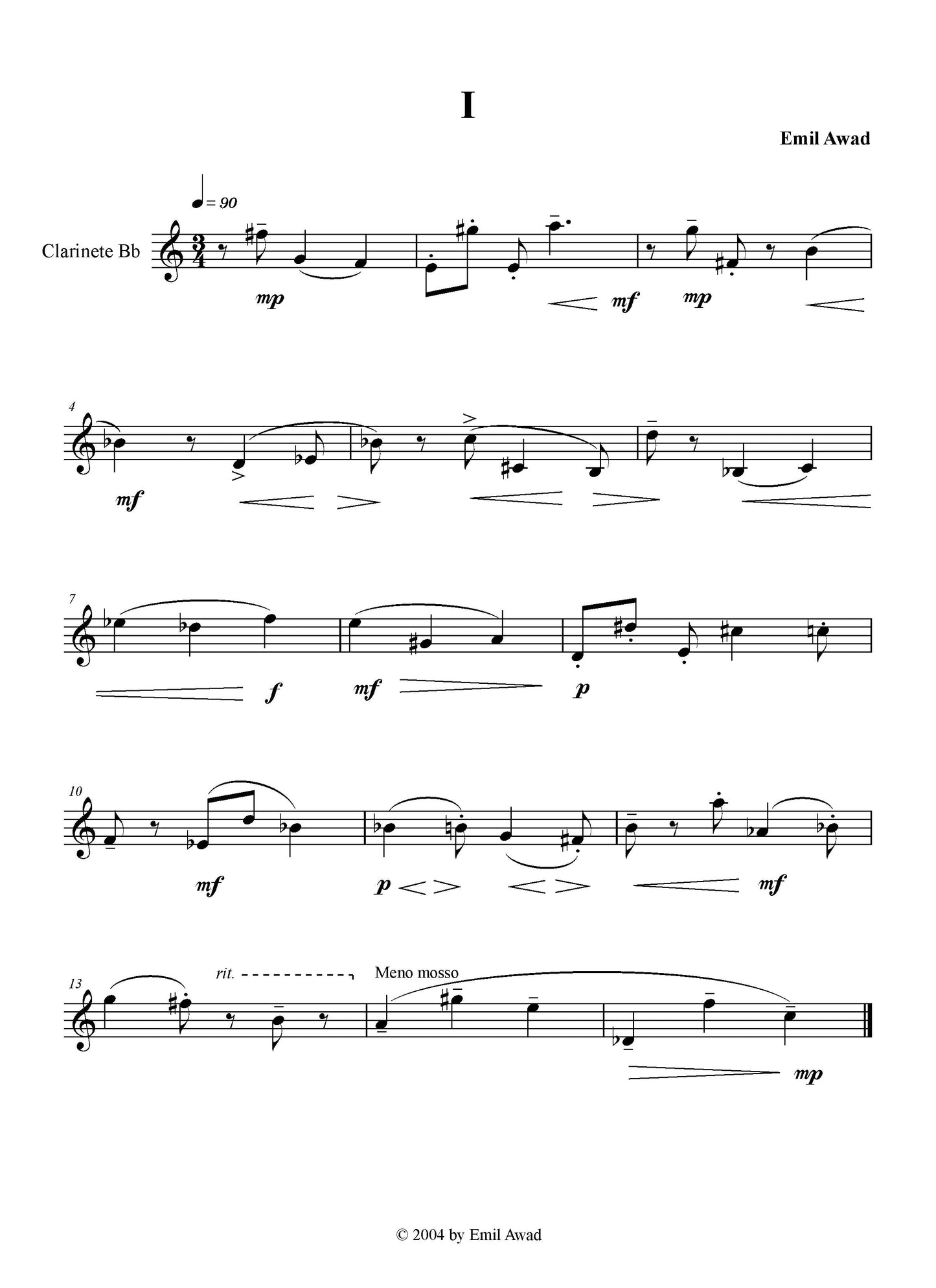 CUATRO DANZAS PARA CLARINETE