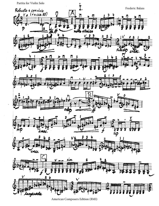 PARTITA FOR SOLO VIOLIN