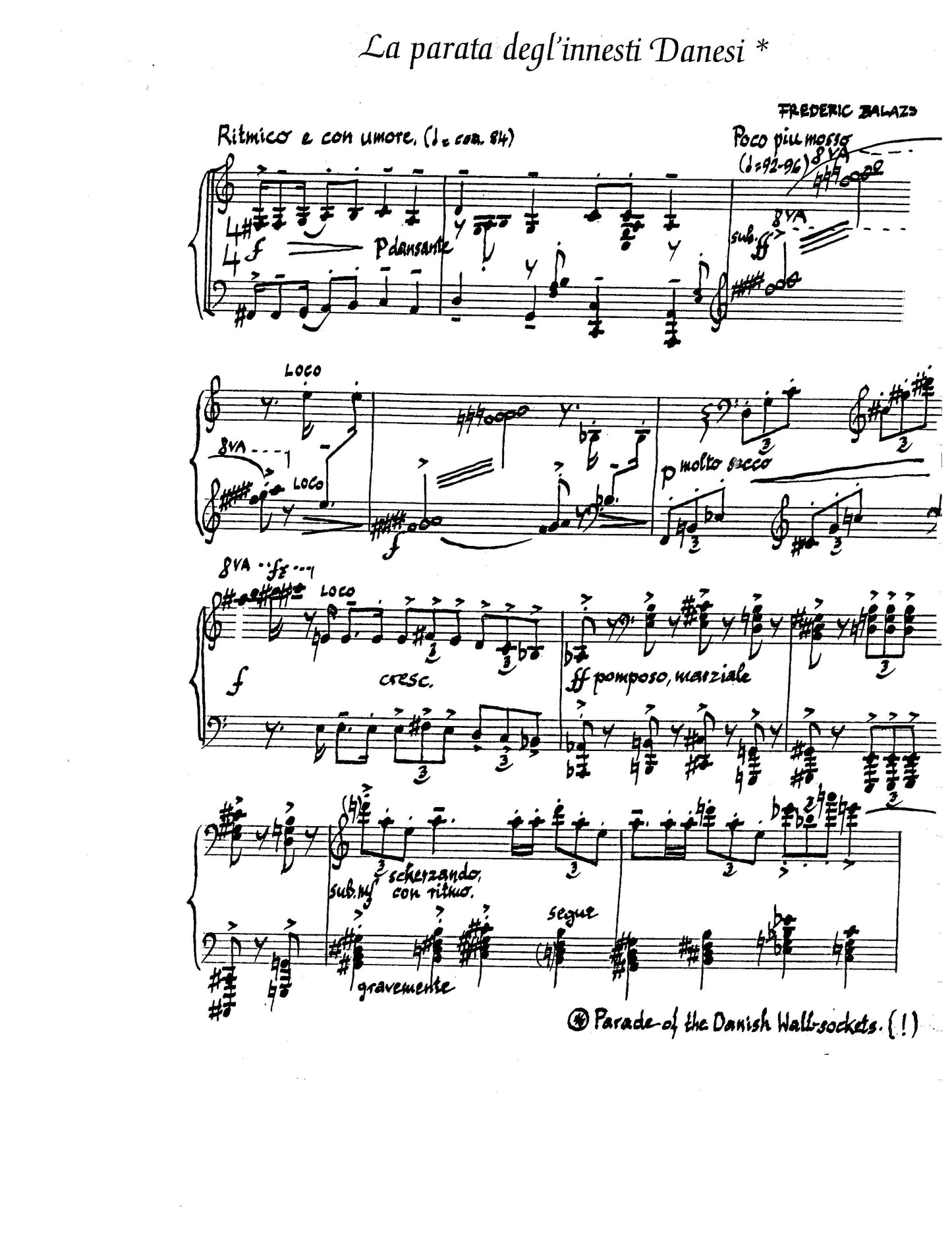 SUITE FOR PIANO