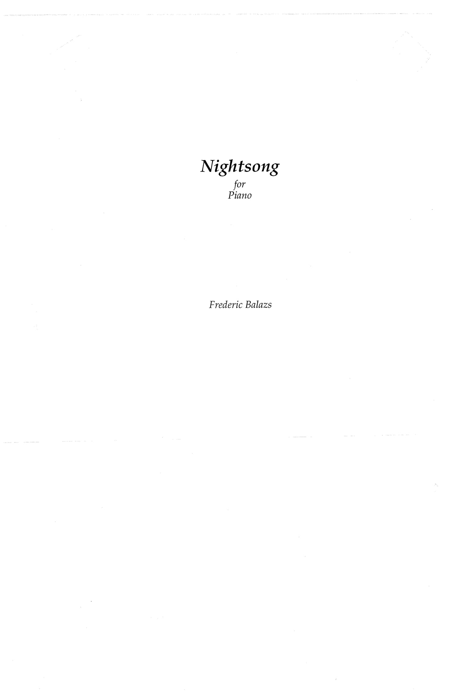 NIGHTSONG