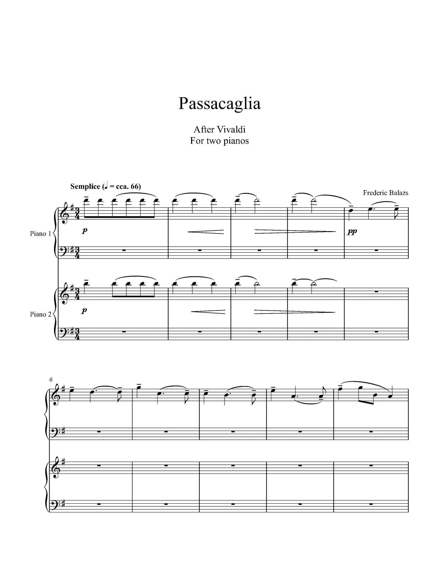 PASSACAGLIA AFTER VIVALDI