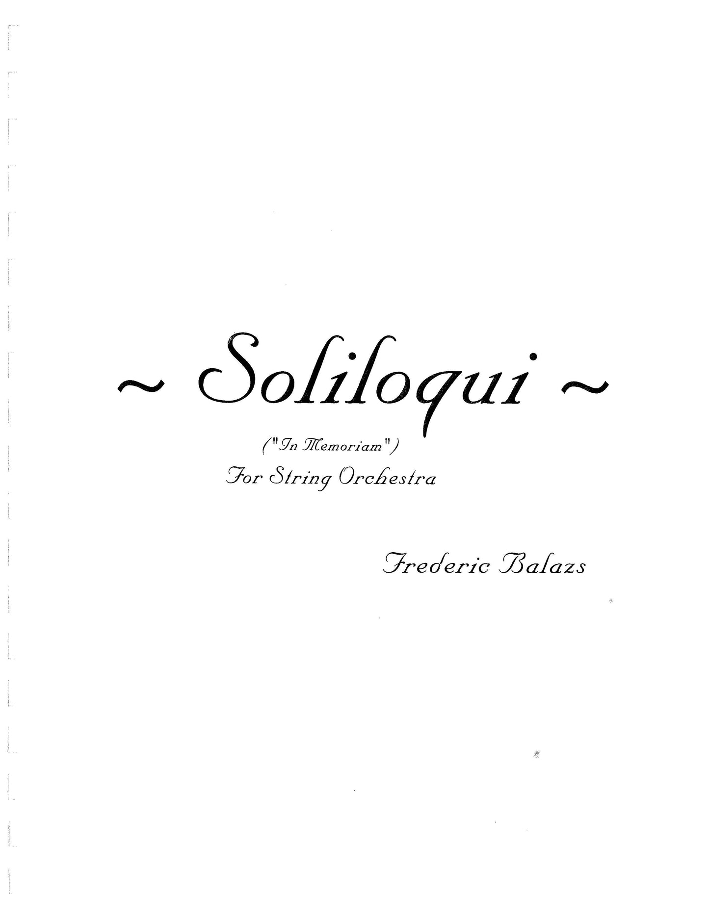 SOLILOQUI String Orchestra