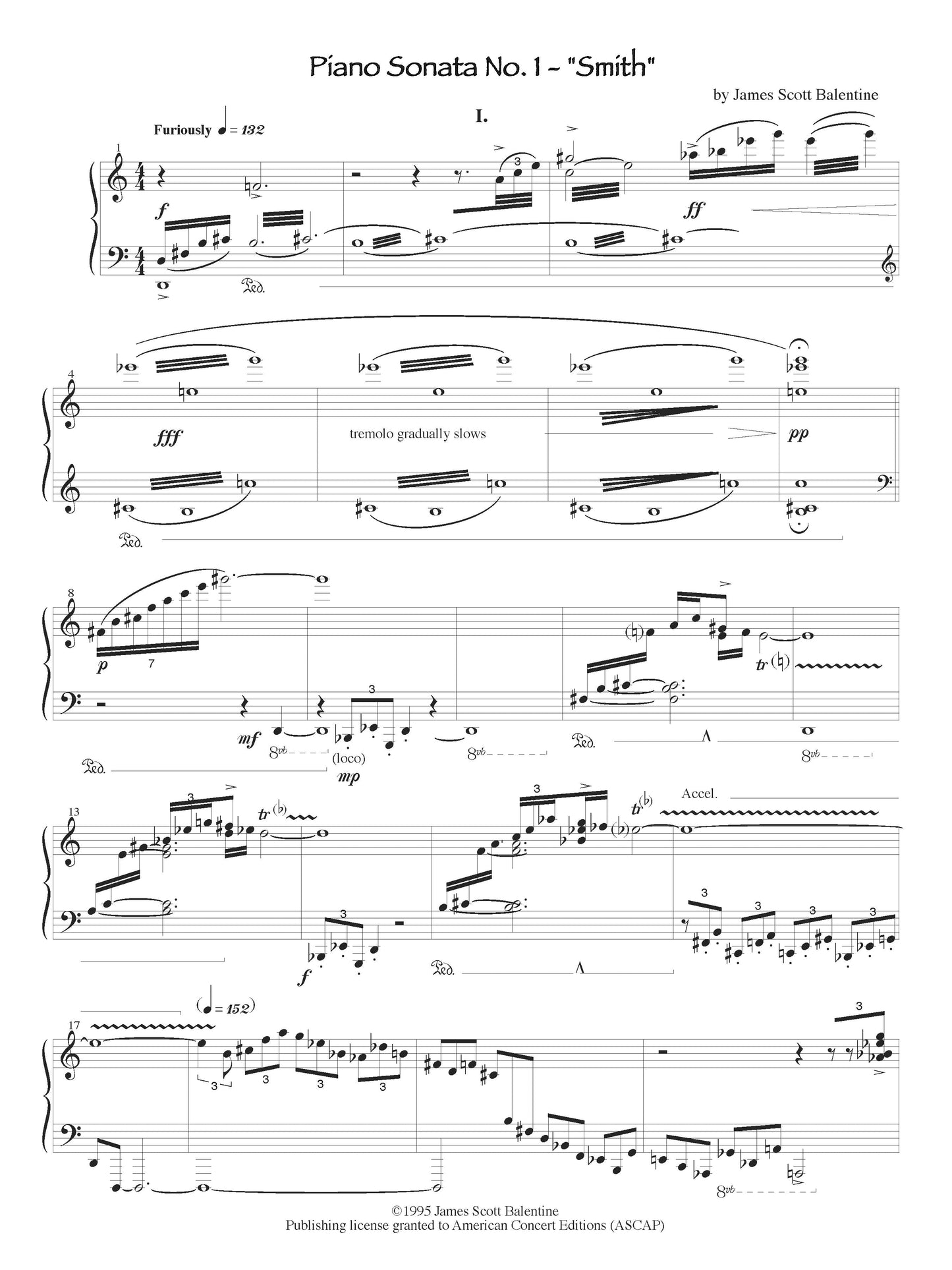 Piano Sonata No. 1 - "Smith"