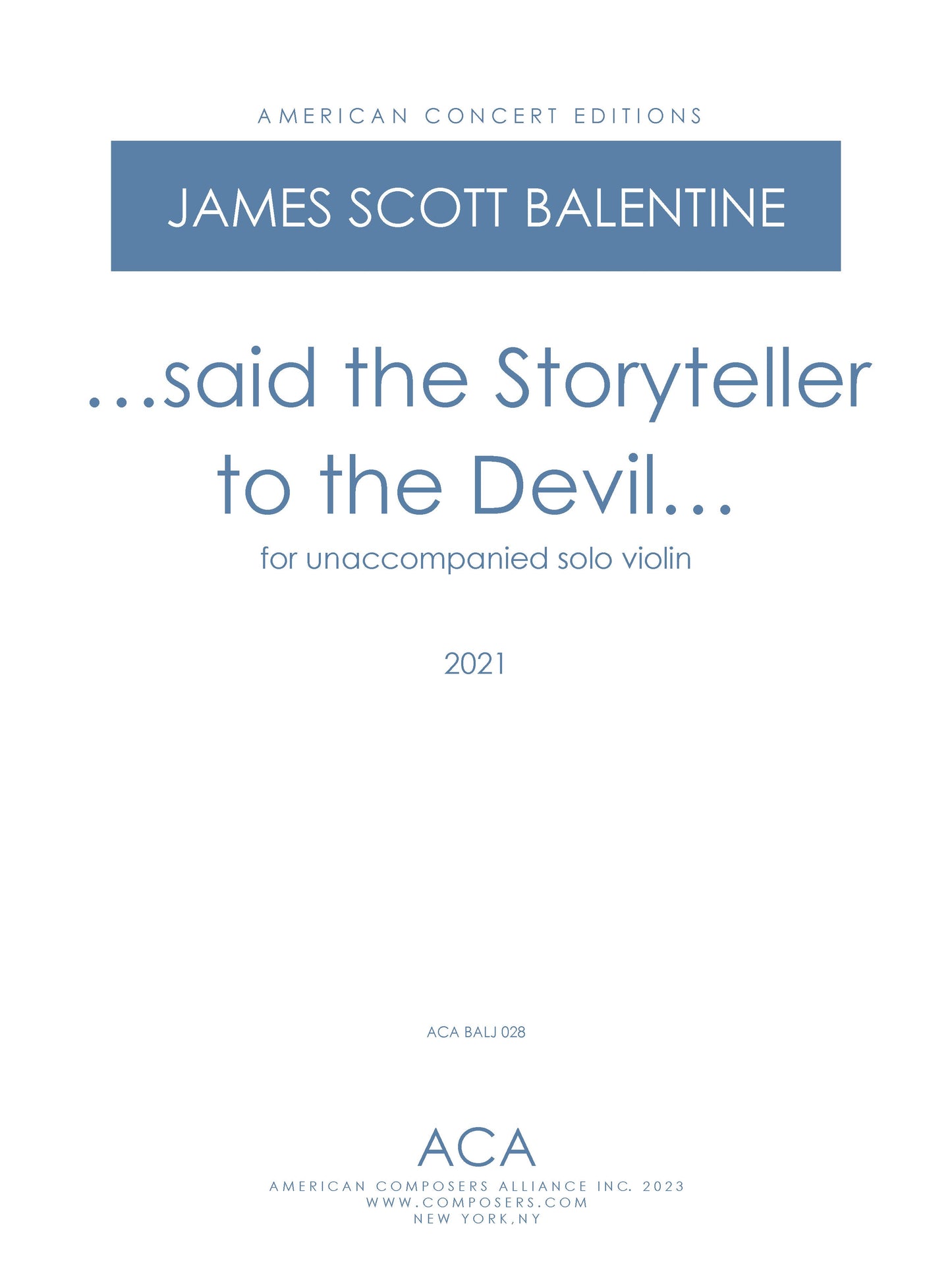 ...said the Storyteller to the Devil...