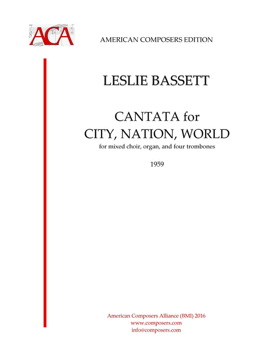 CANTATA FOR CITY, NATION,WORLD