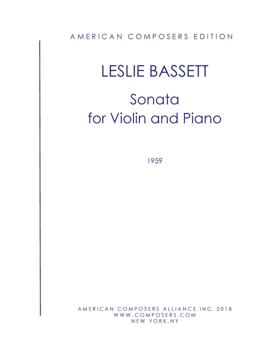 SONATA FOR VIOLIN & PIANO