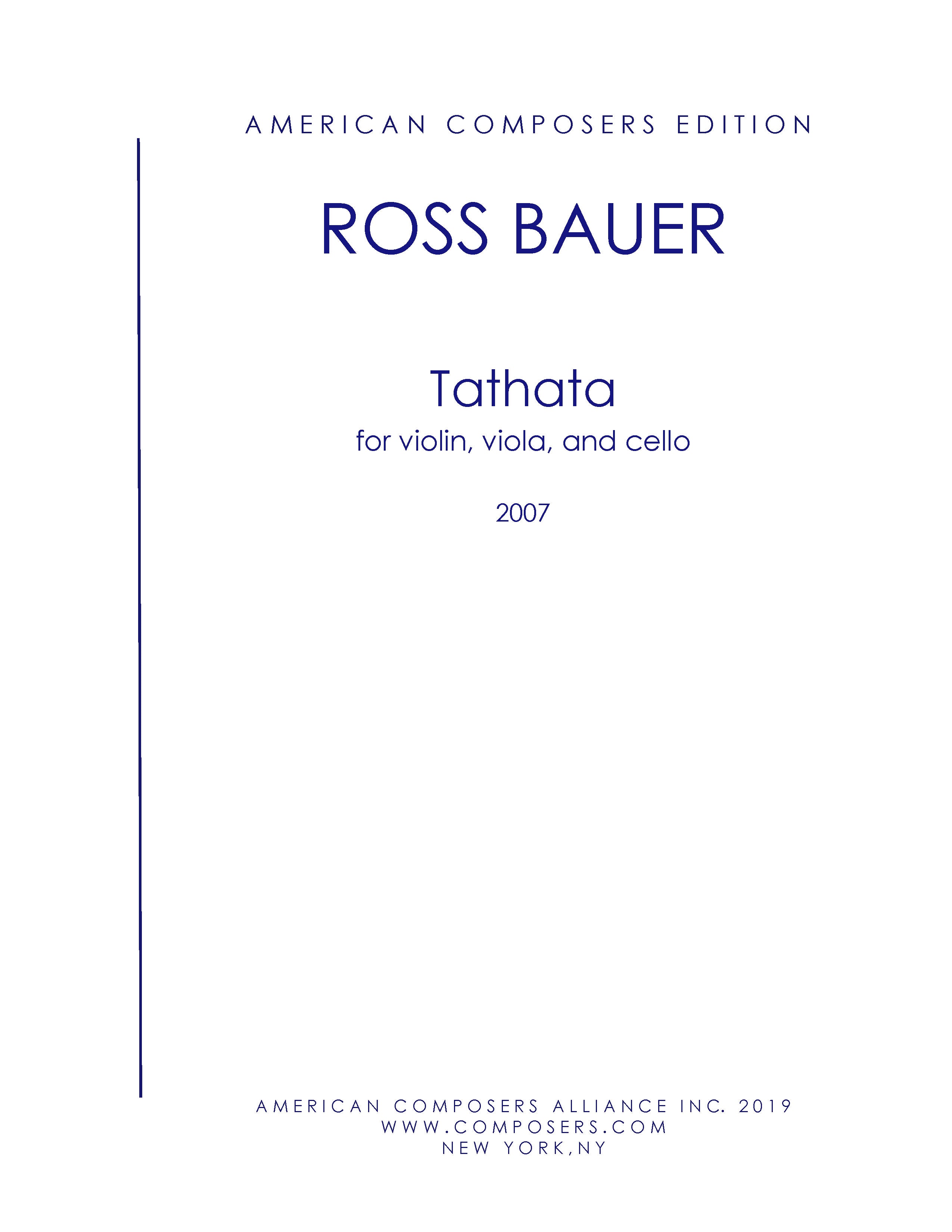 TATHATA – American Composers Alliance