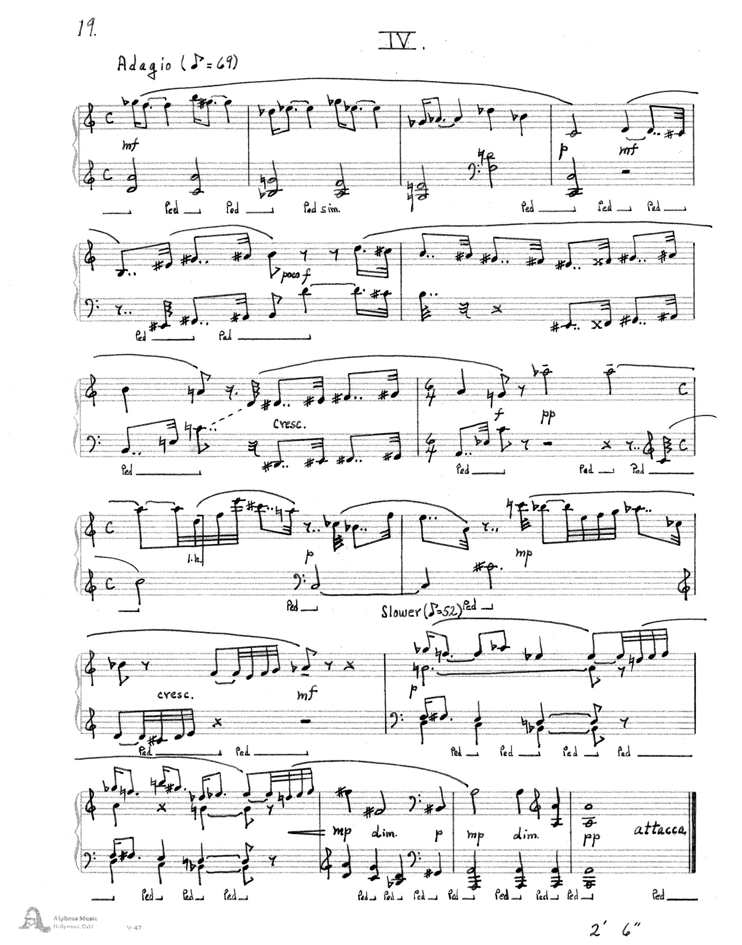 PIANO SONATA, 4th, Op. 11