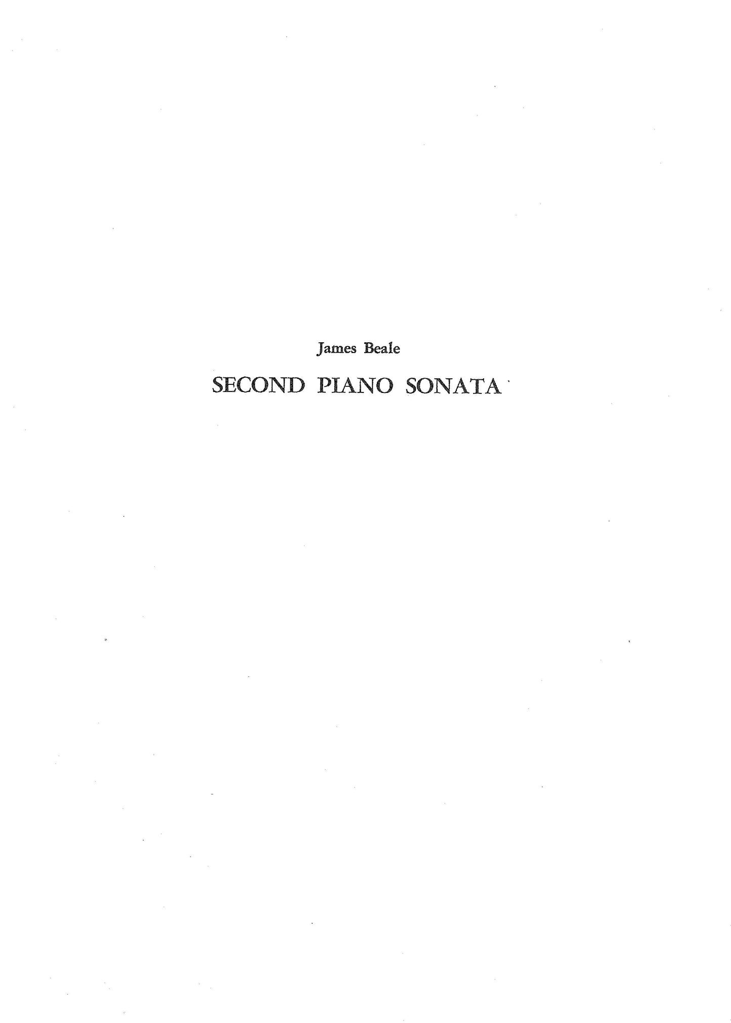 PIANO SONATA, 2nd, Op. 8