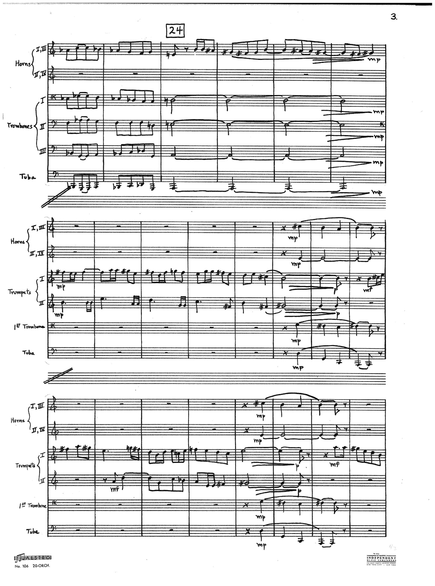 Fanfare , Opus 14 (1952)