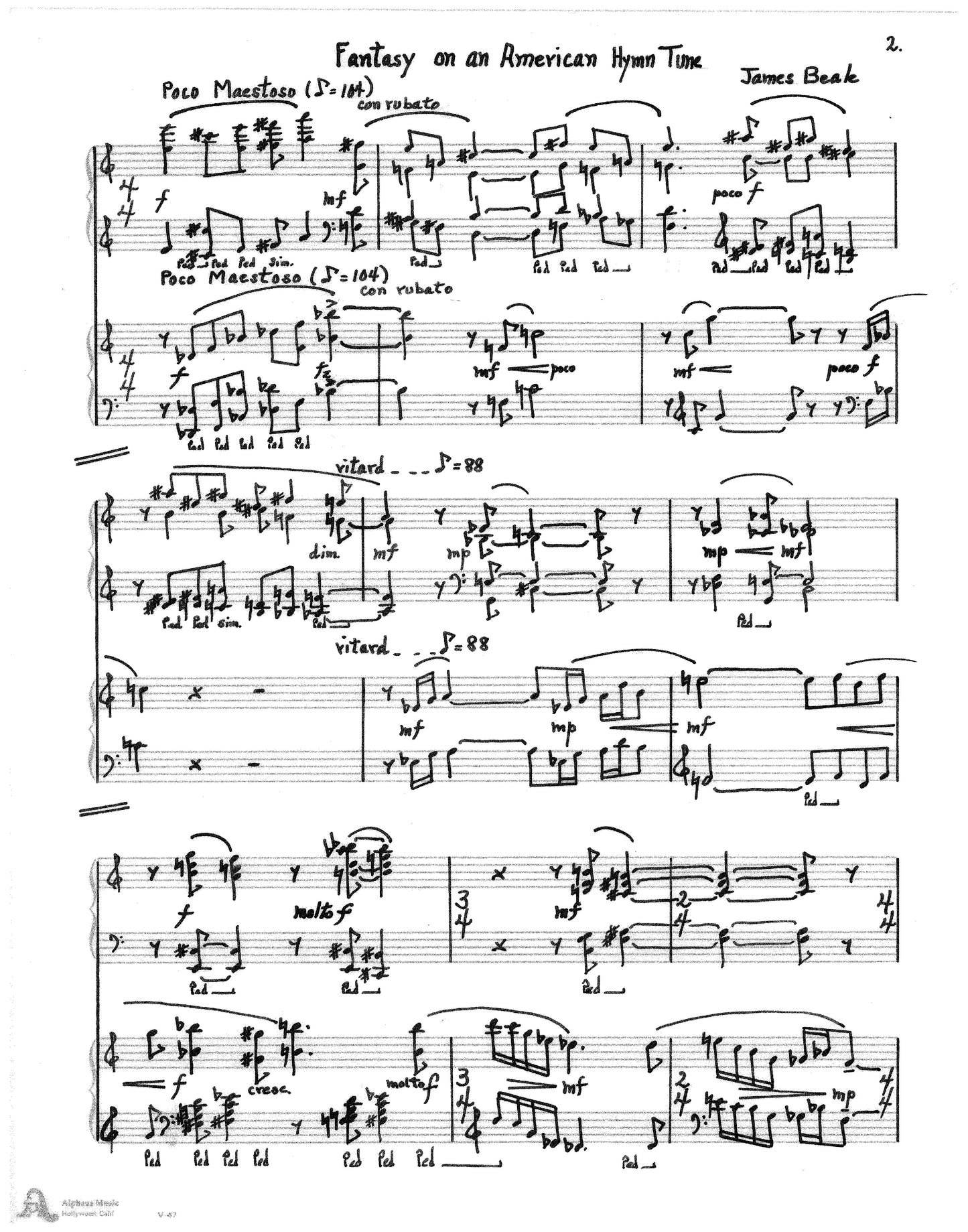 FANTASY ON AN AMERICAN HYMN TUNE