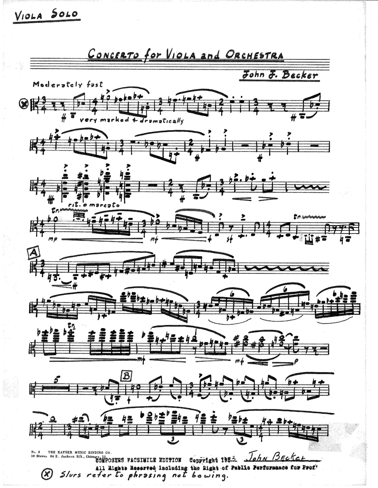 CONCERTO FOR VIOLA and ORCH