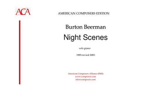 NIGHT SCENES for solo piano