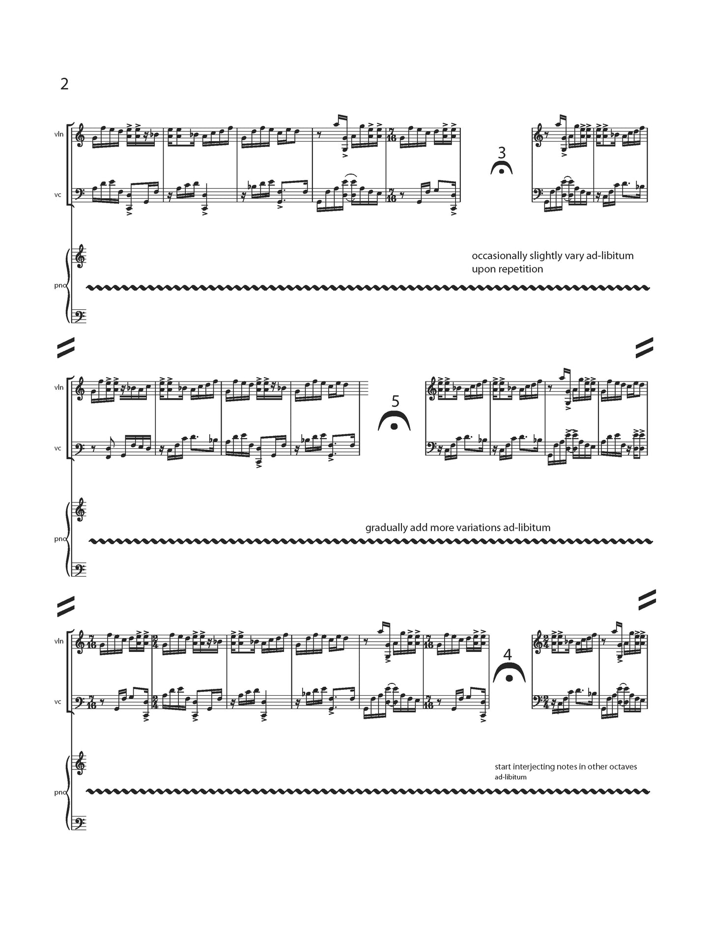 TRIO for violin, cello, piano