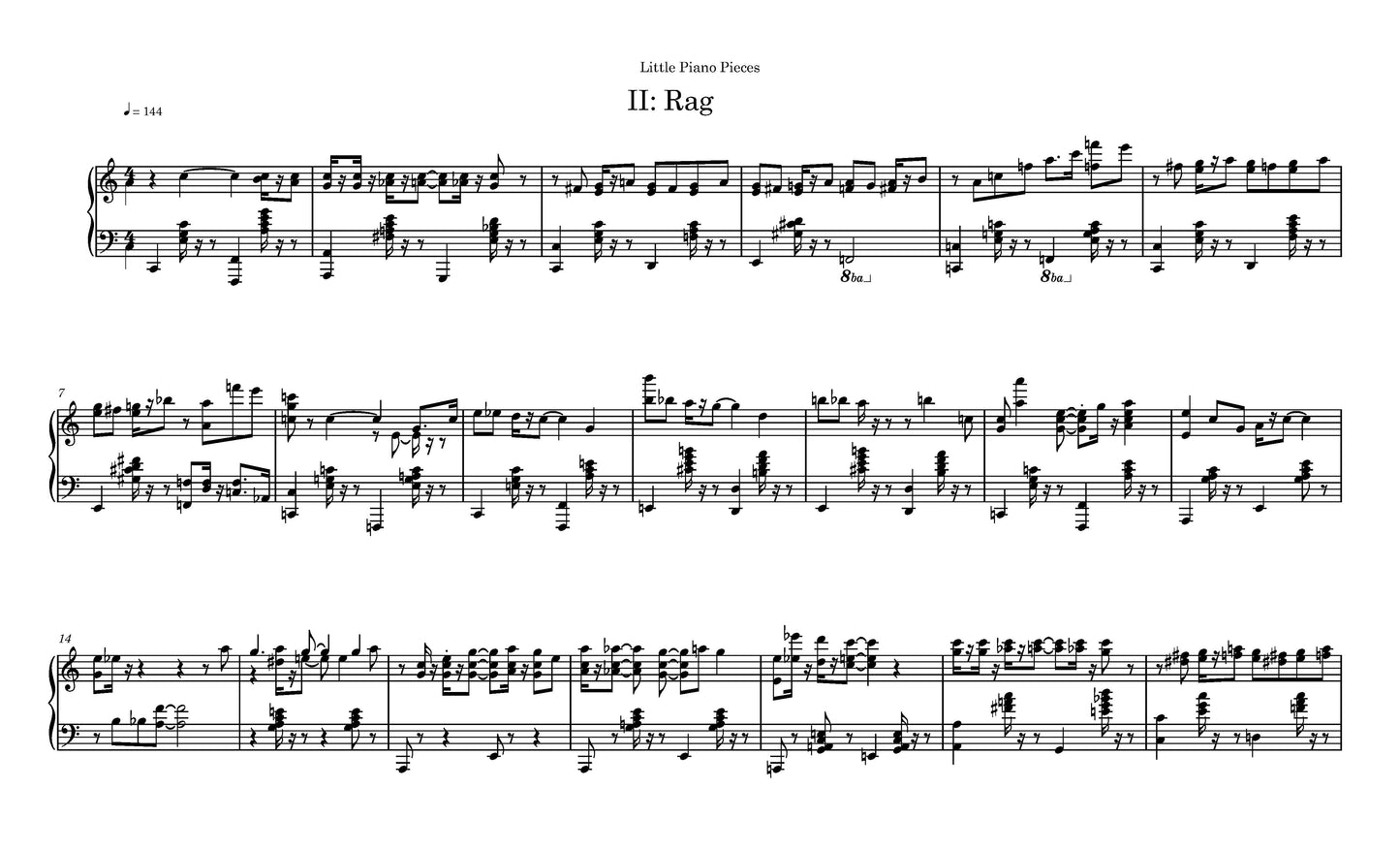 Eight Little Pieces for Solo Piano