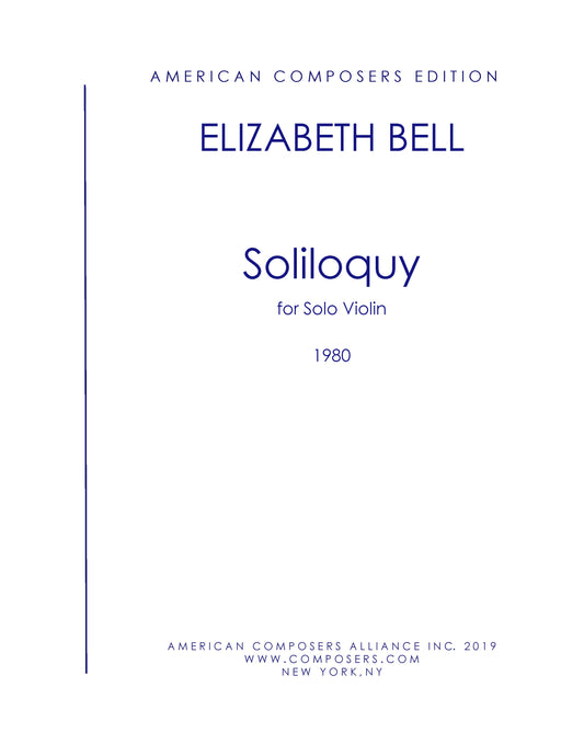 SOLILOQUY for SOLO VIOLIN