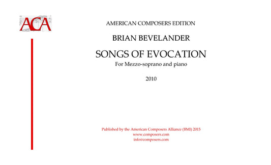 SONGS OF EVOCATION