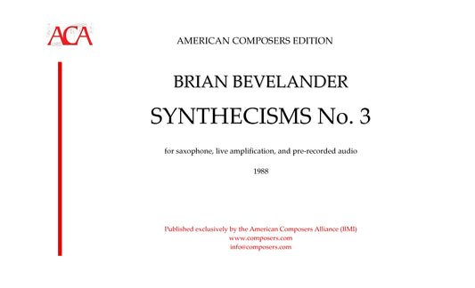 SYNTHECISMS NO. 3