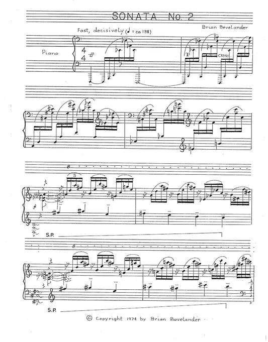 PIANO SONATA, SECOND