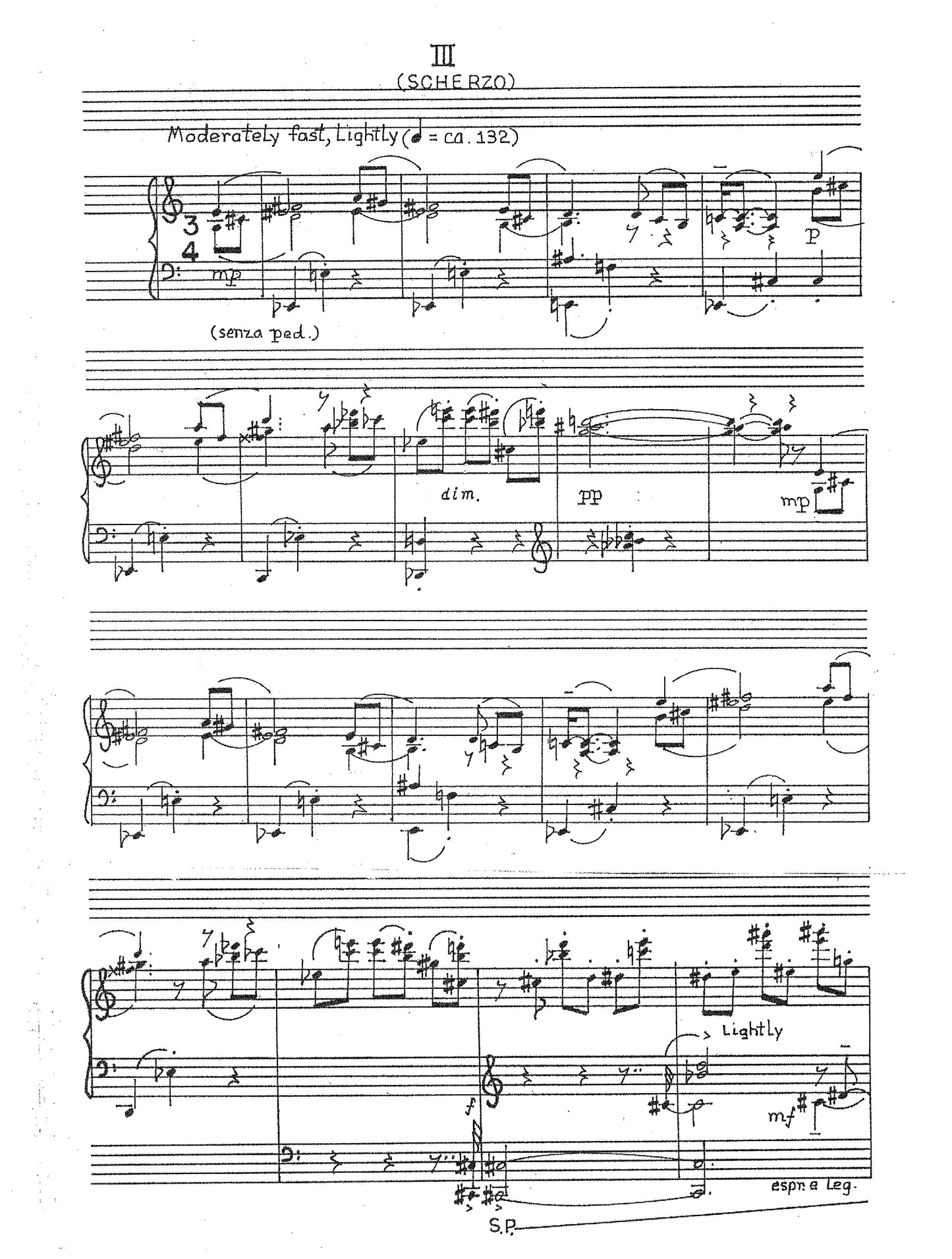 PIANO SONATA, SECOND