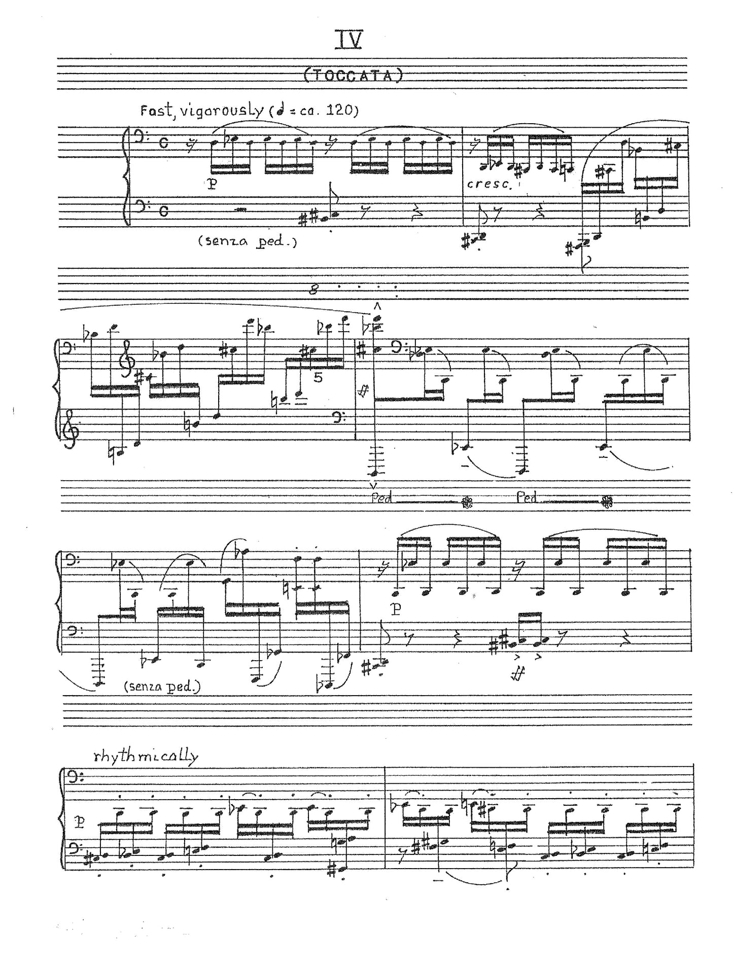 PIANO SONATA, SECOND