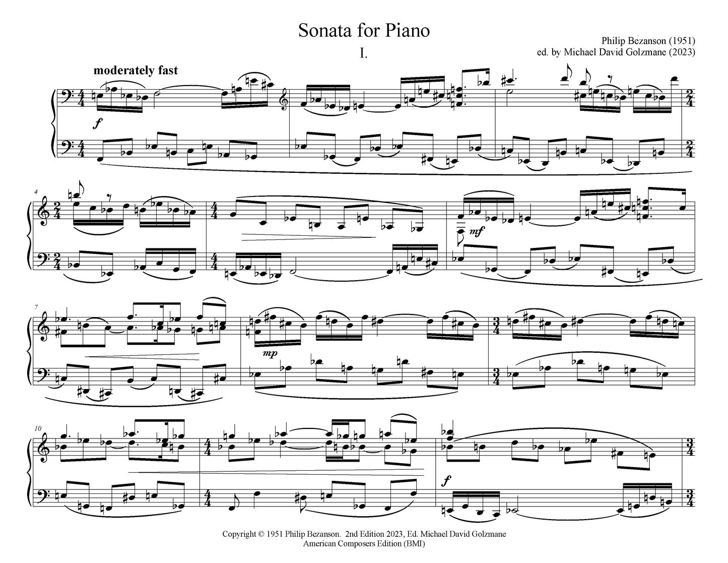 SONATA FOR PIANO