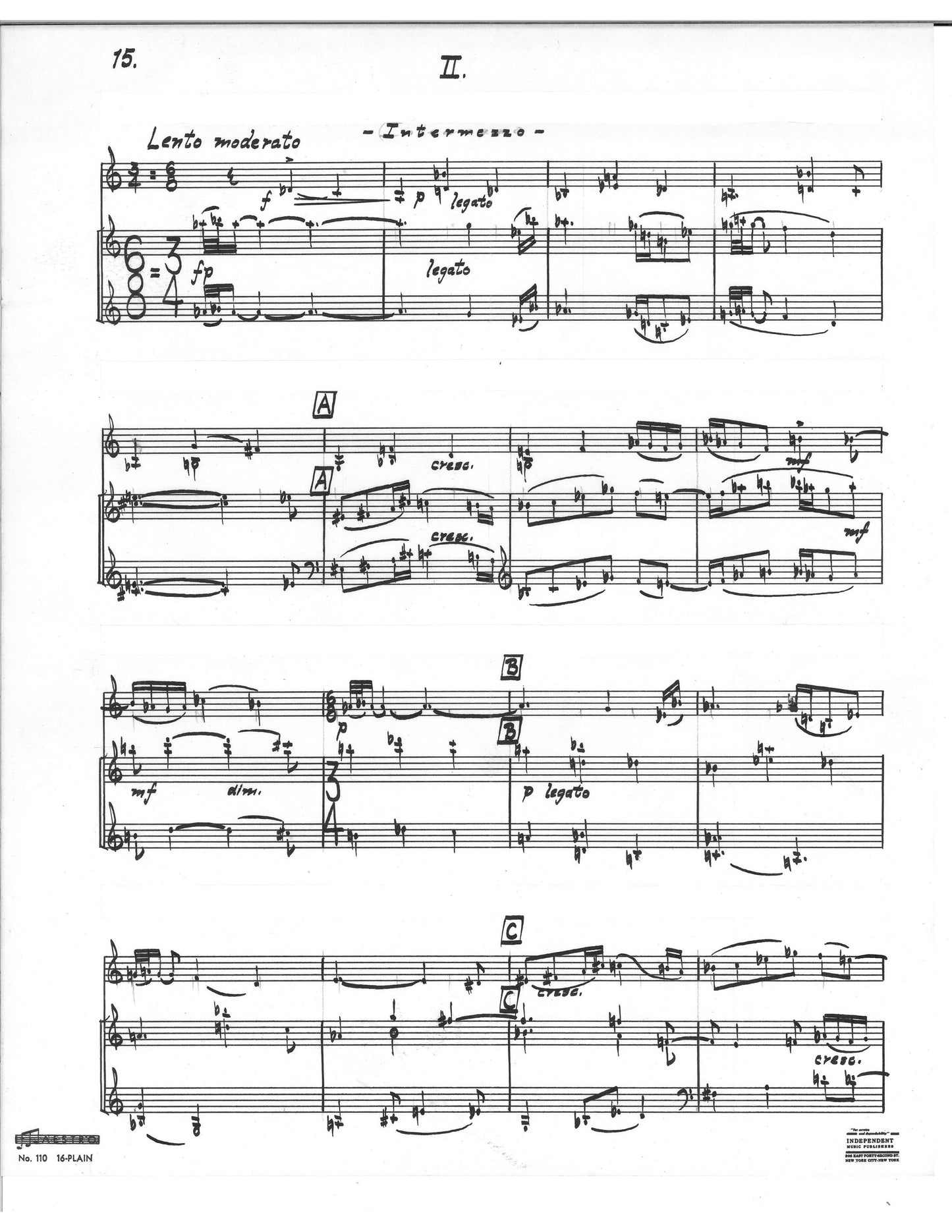 SONATA FOR VIOLIN AND PIANO, SECOND