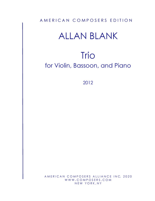 TRIO FOR VIOLIN, BASSOON, AND PIANO