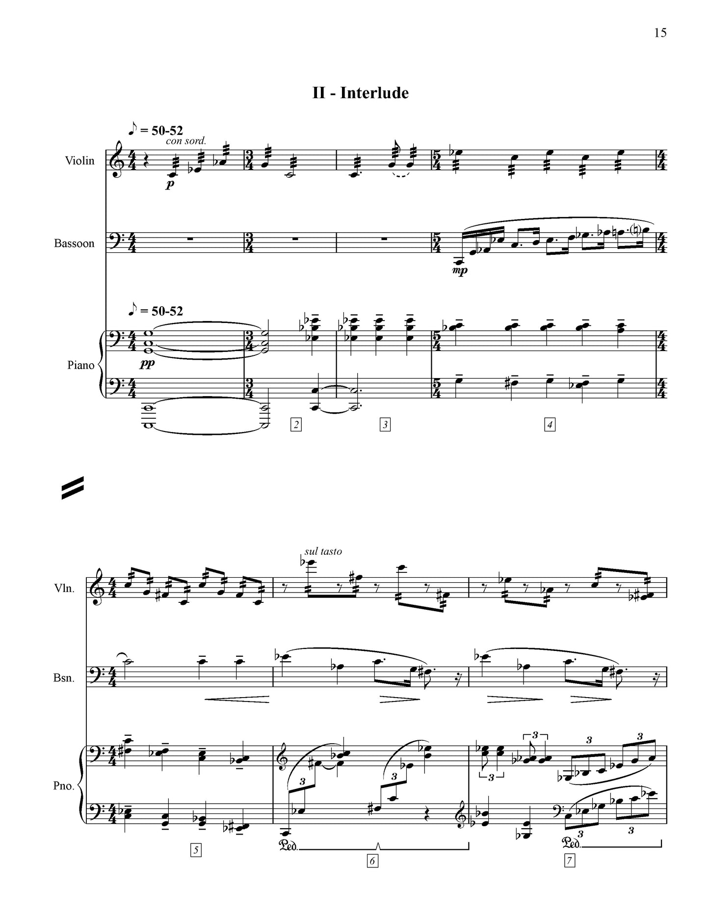 TRIO FOR VIOLIN, BASSOON, AND PIANO