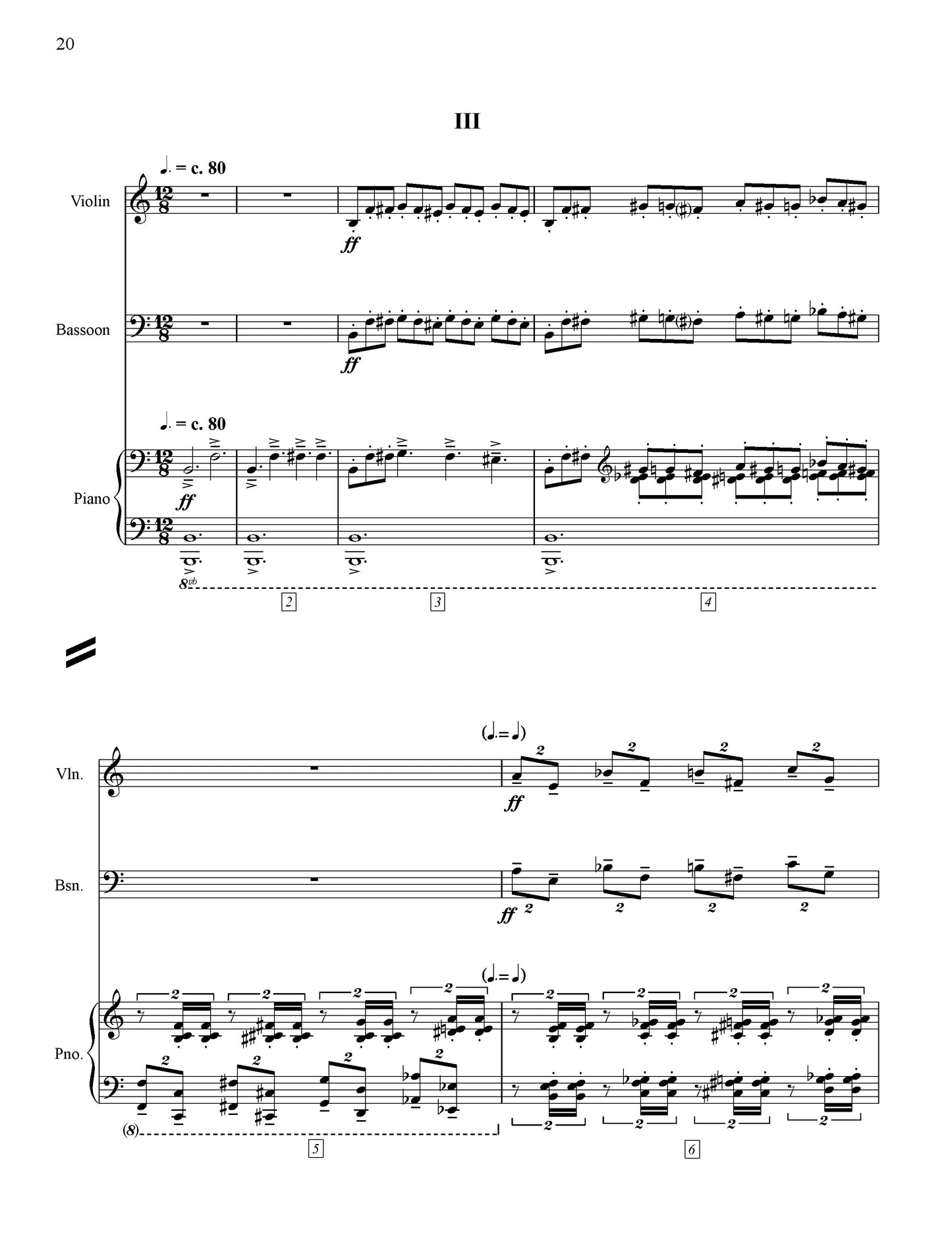 TRIO FOR VIOLIN, BASSOON, AND PIANO