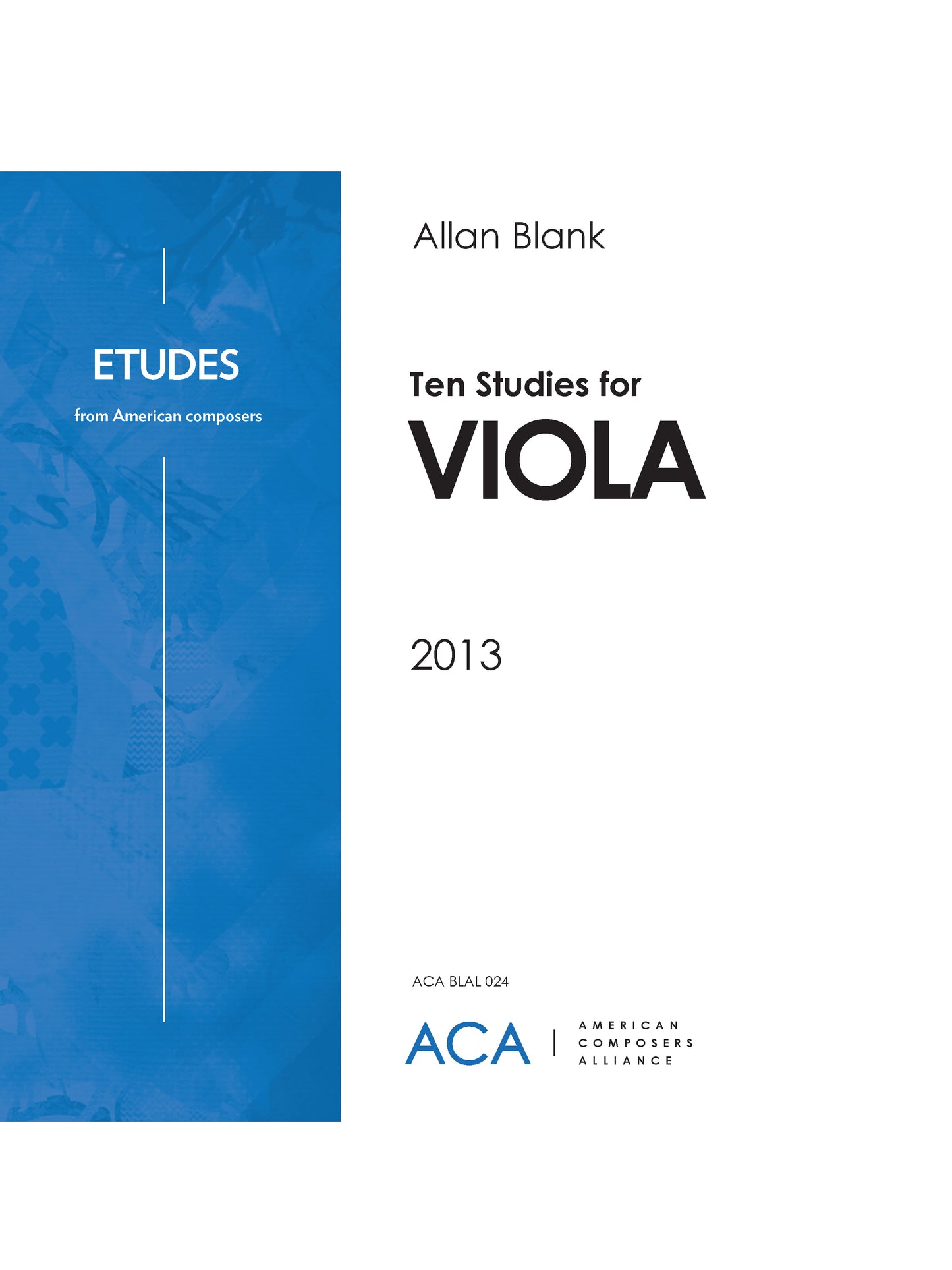 TEN STUDIES FOR VIOLA