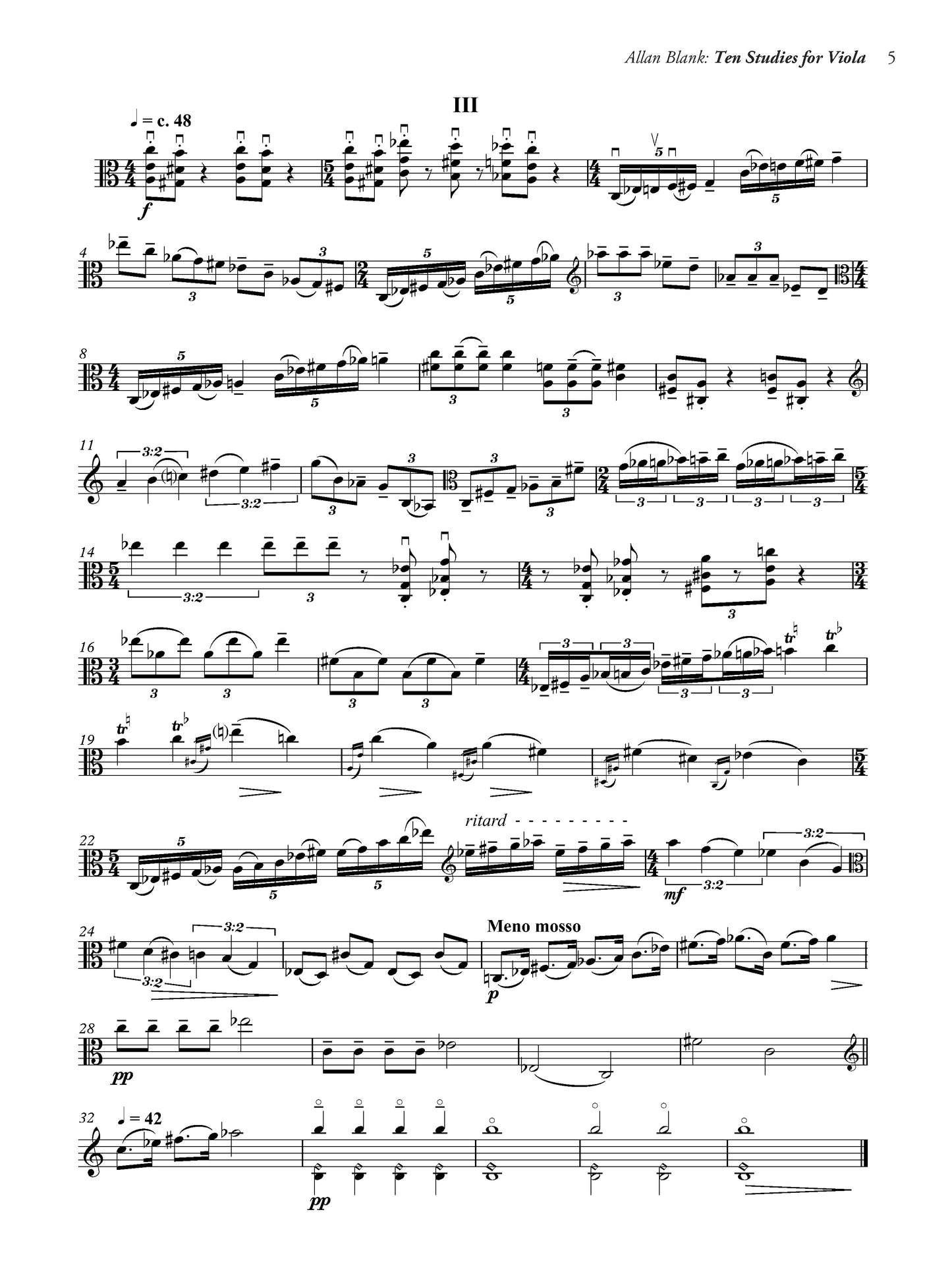 TEN STUDIES FOR VIOLA