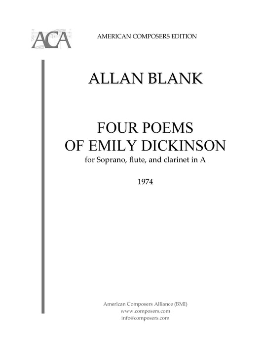 FOUR POEMS BY EMILY DICKINSON