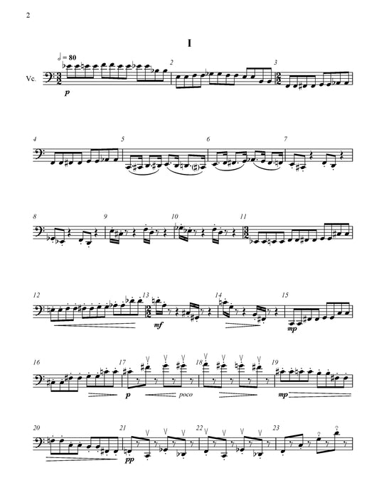 Introduction, Three Miniatures and Conclusion for Solo Cello