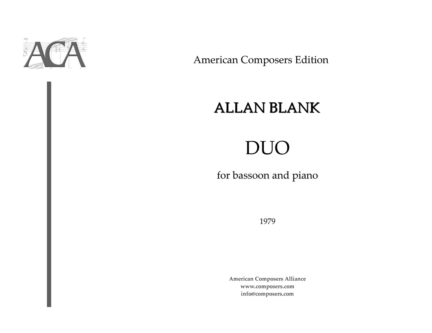 DUO for bassoon and piano