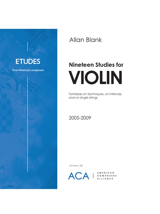 Nineteen Studies for Violin