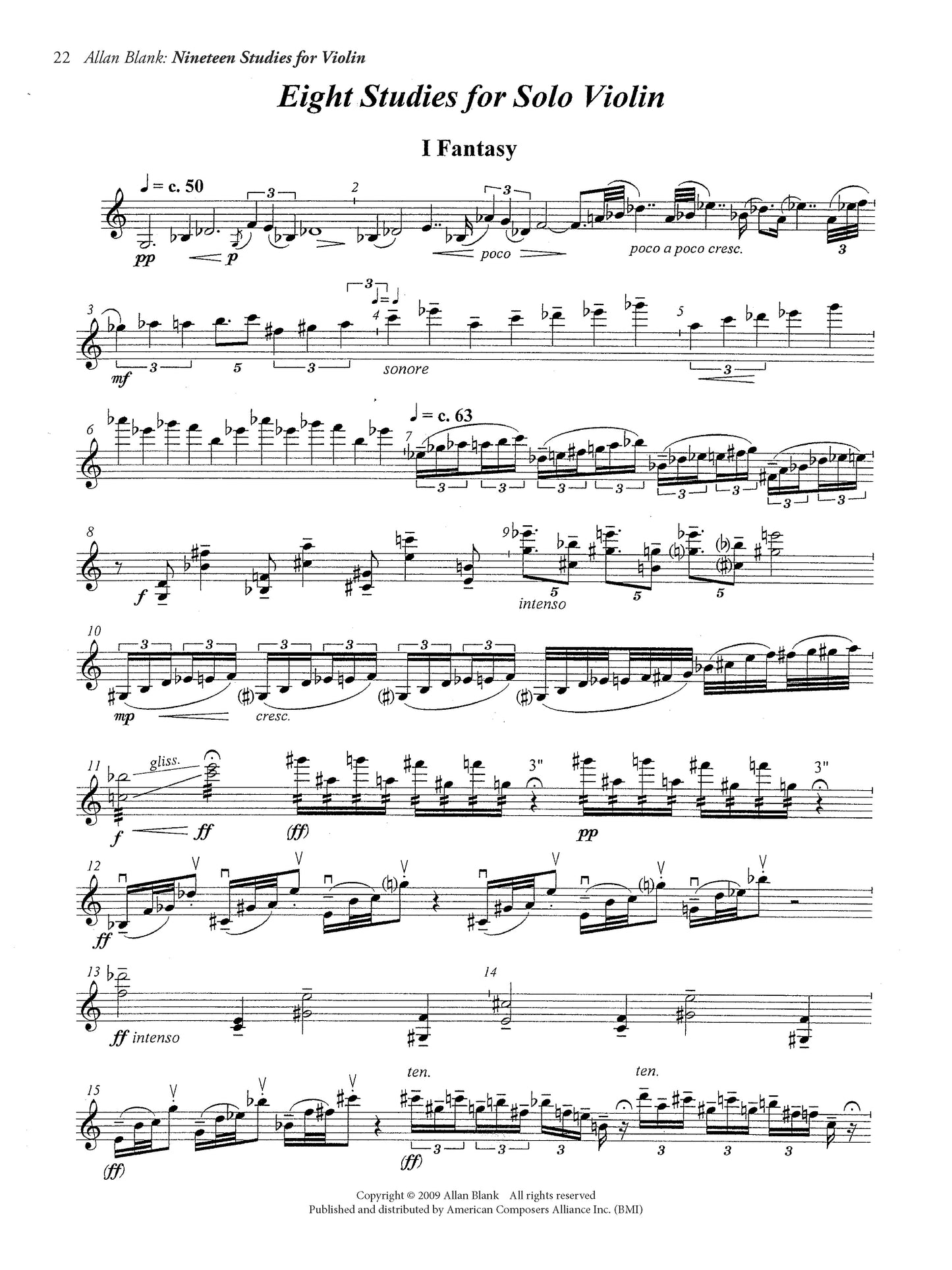 Nineteen Studies for Violin