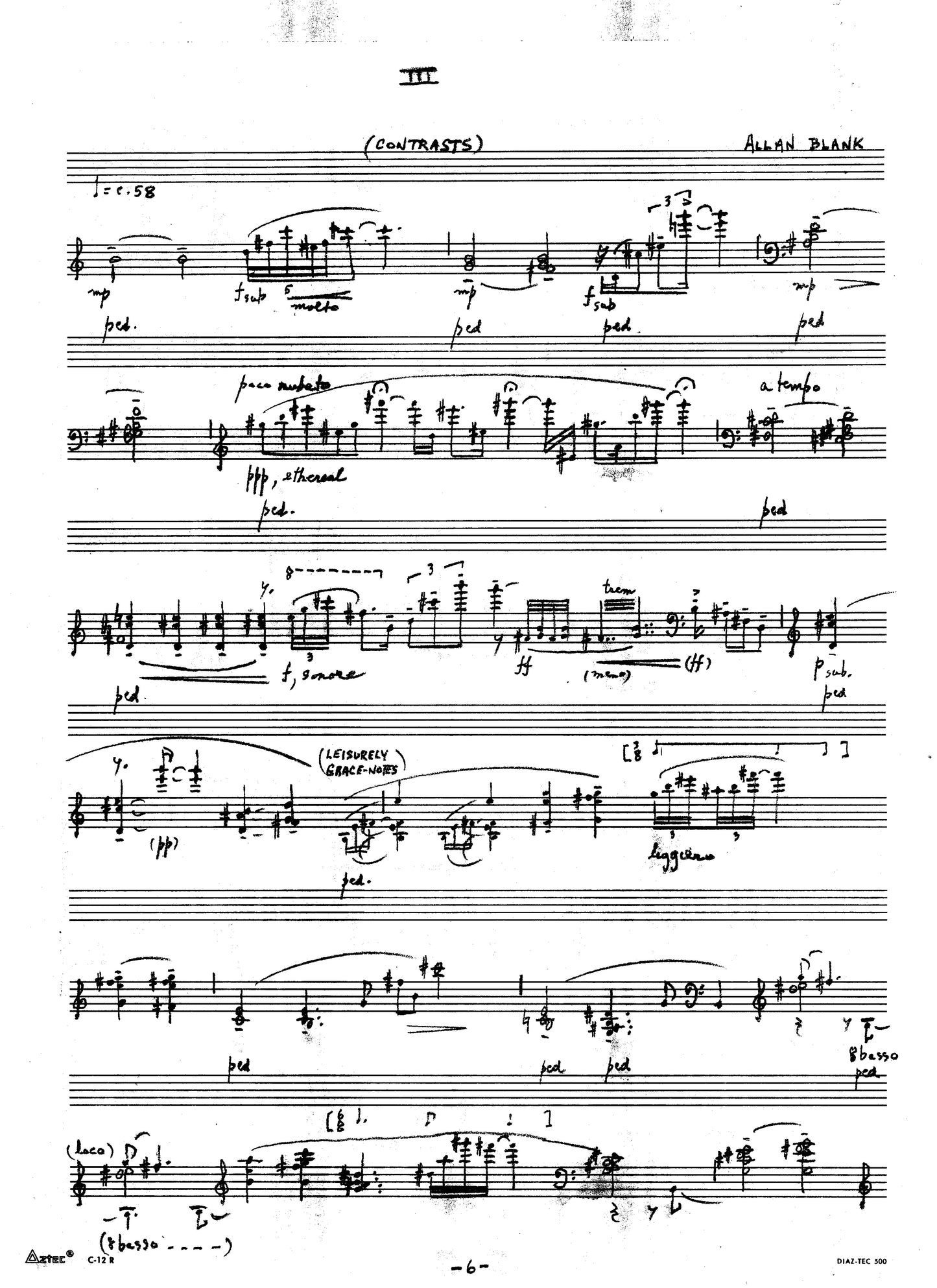 SIX STUDIES FOR PIANO-SET 1