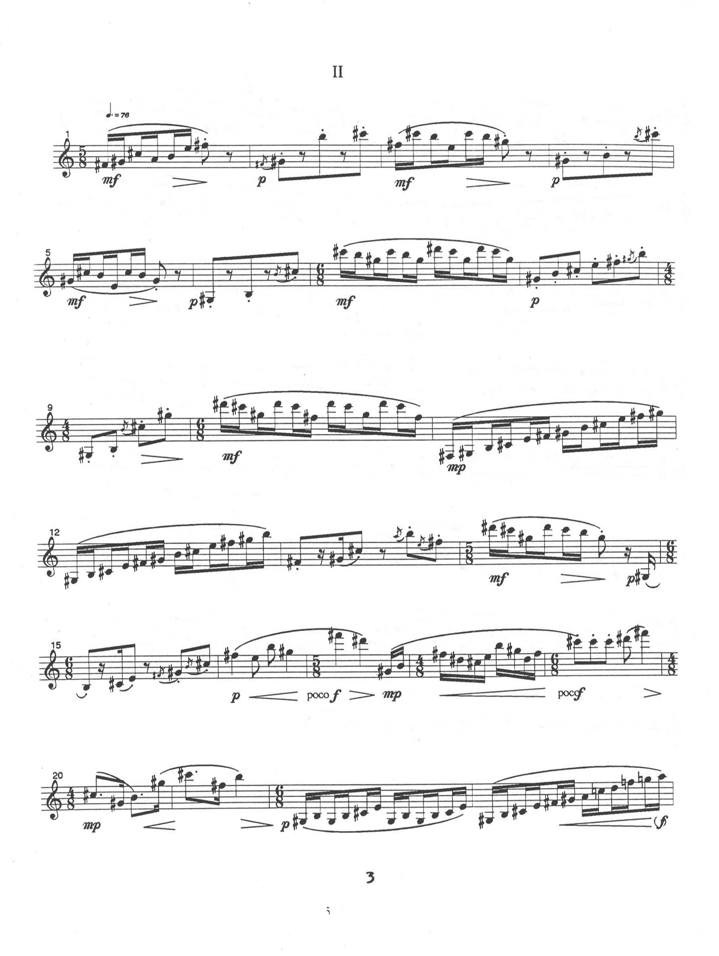 FIVE PIECES FOR CLARINET IN A