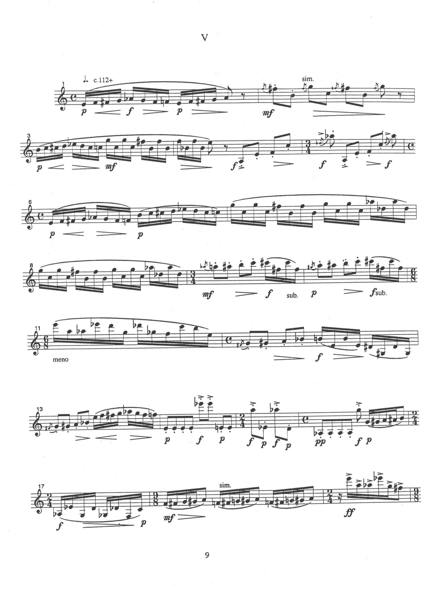 FIVE PIECES FOR CLARINET IN A