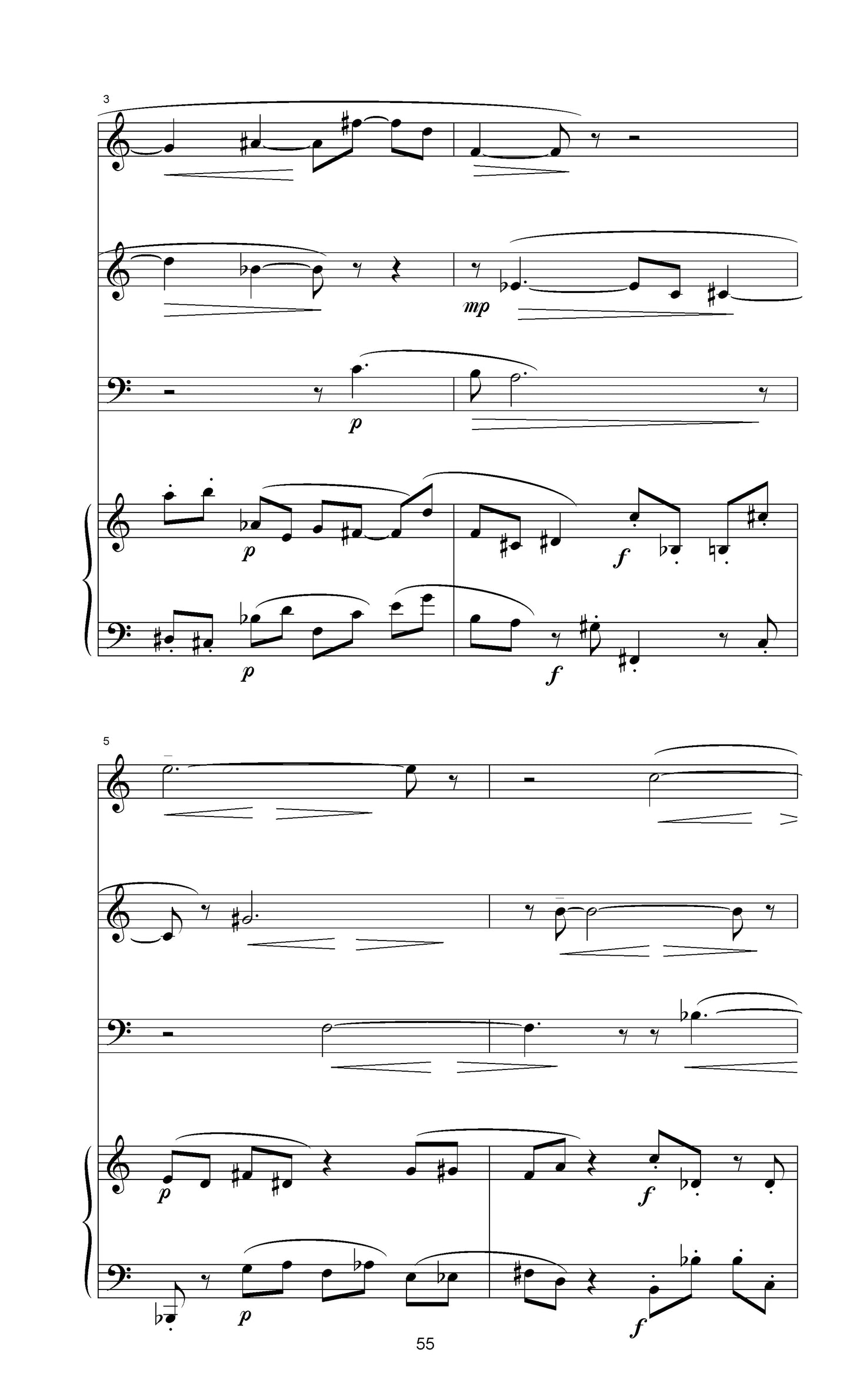 QUARTET FOR OBOE, CLARINET, CELLO, AND PIANO