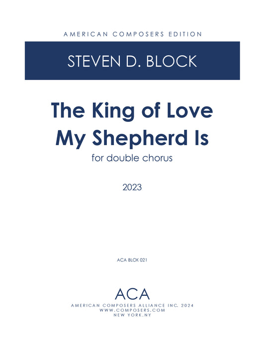 King of Love My Shepherd Is