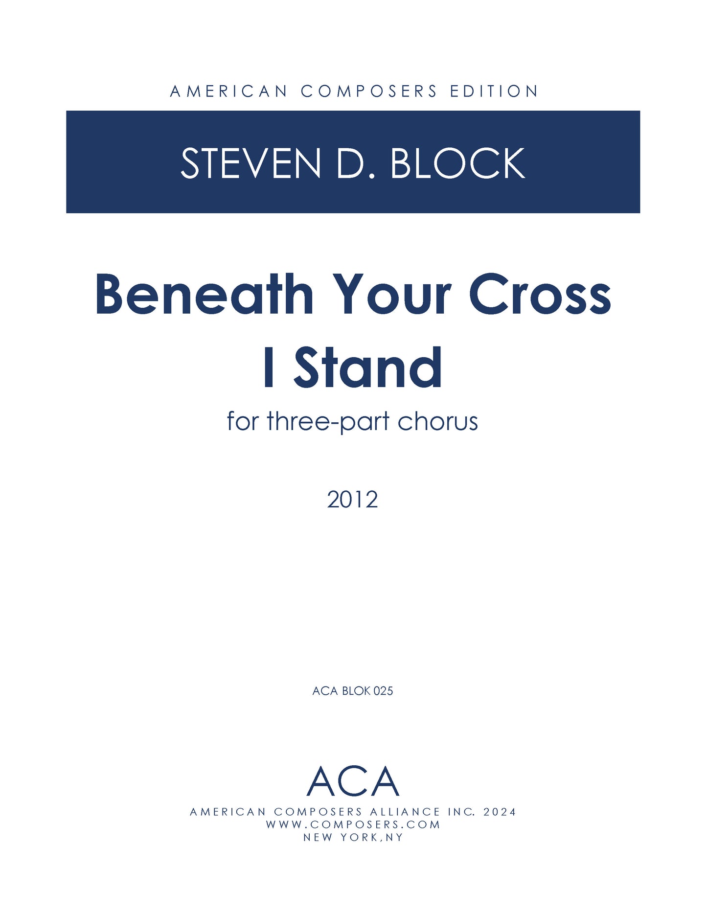 Beneath Your Cross I Stand