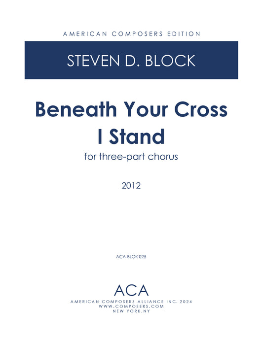 Beneath Your Cross I Stand