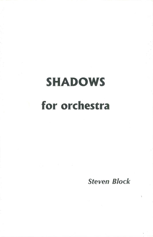 SHADOWS (for Orch)