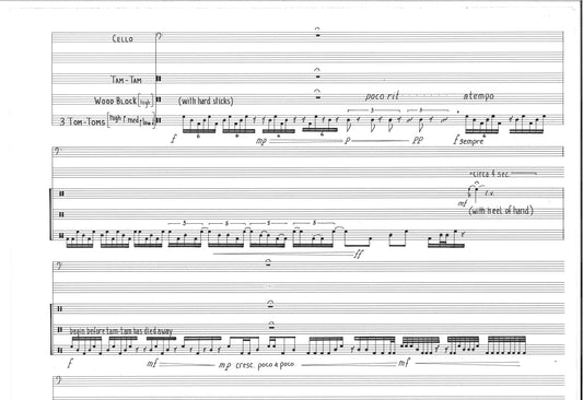 THREE STUDIES FOR CELLO & PERC