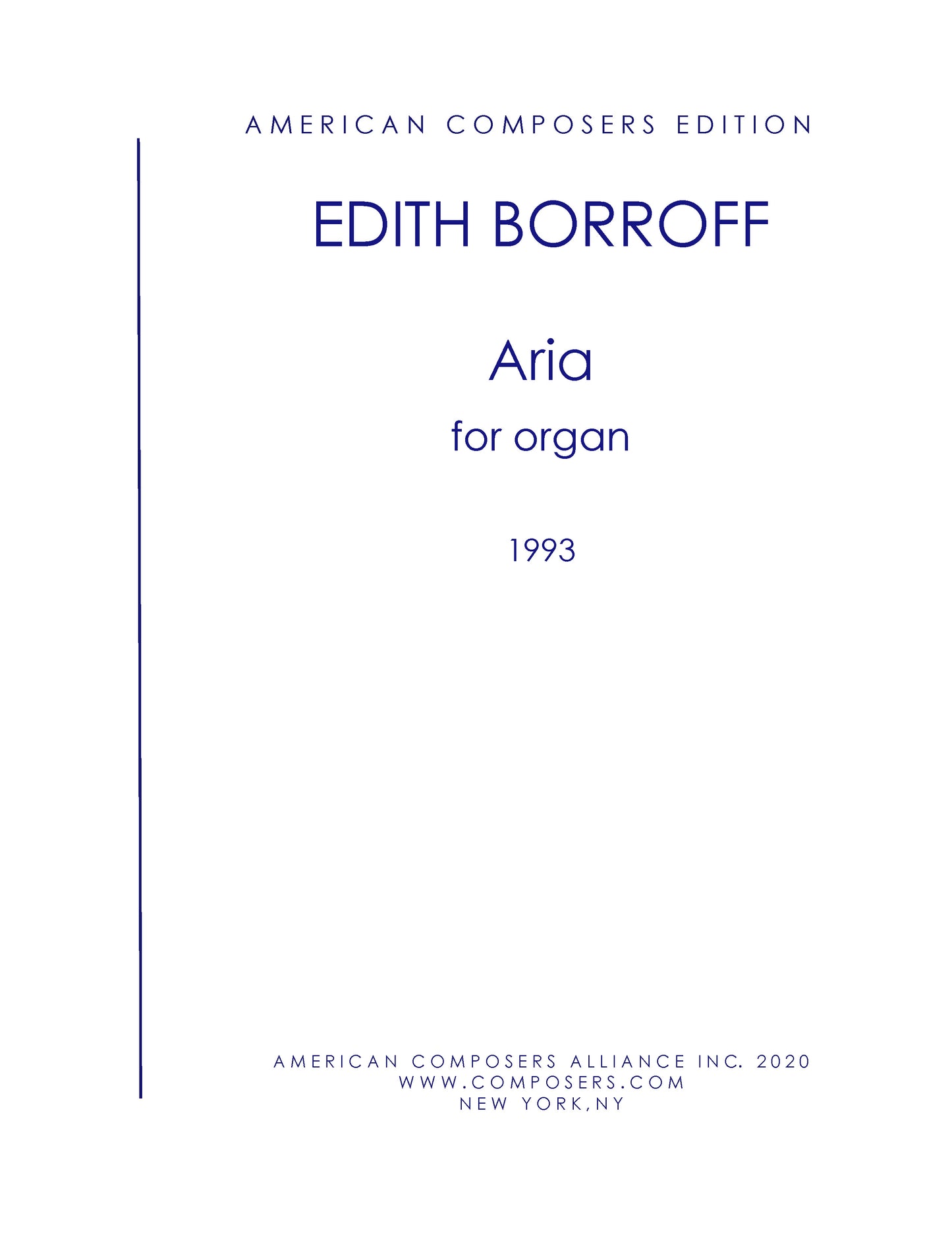 ARIA FOR ORGAN