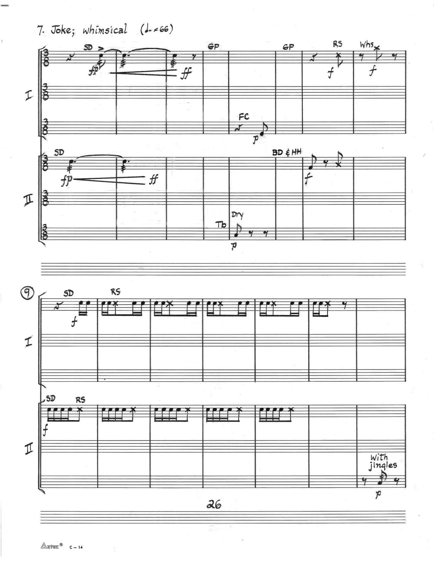 SUITE FOR PERCUSSION: EIGHT CANONS FOR SIX PLAYERS